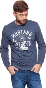 Mustang Bluza męska Logo Sweatshirt niebieski r. XXL (1007641 5370) 1
