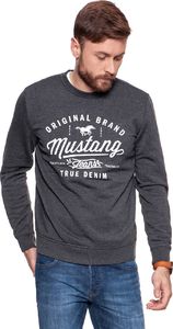 Mustang Bluza męska Logo Sweatshirt Anthra Melange r. XXL (1007226 4151) 1