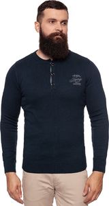Tom Tailor TOM TAILOR HENLEY WITH RIB DETAILS KNITTED NAVY 3018989.00.10 COL. 6800 XXL 1