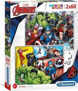 Clementoni Puzzle 2x60 elementów Super Kolor - Avengers 1