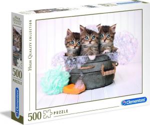 Clementoni Puzzle 500 elementów High Quality Kittens and Soap 1