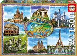 Educa Puzzle 1500 elementów Siedem cudów Europy 1