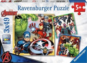 Ravensburger Puzzle 3x49 elementów - Avengers 1