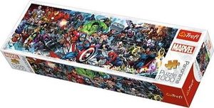 Trefl Puzzle 1000 elementów Panorama Marvel The Avengers 1