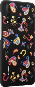 Huawei P30 Lite Plecki dekoracyjne TPU Kwiecisty czarny 3