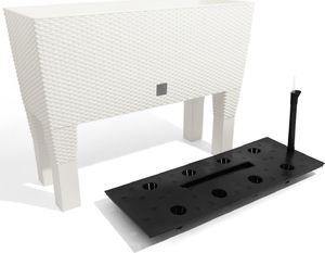 Prosperplast Gabion Rato Case High biały 60x40 cm 2