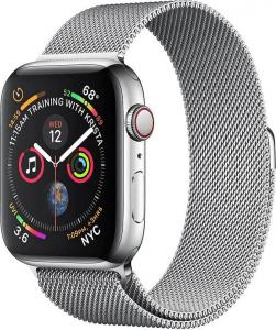 Smartwatch Apple Watch 4 GPS+Cellular 40mm Stainless Steel Srebrny  (MTVK2WB/A) 1
