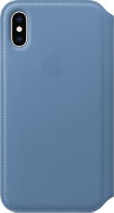 Apple Etui skórzane folio Iphone XS - chabrowe 1