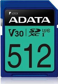 Karta ADATA Premier Pro SDXC 512 GB Class 10 UHS-III/U3 V30 (ASDX512GUI3V30S-R) 1
