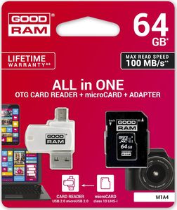 Karta GoodRam All in One MicroSDXC 64 GB Class 10 UHS-I/U1  (M1A4-0640R12) 3