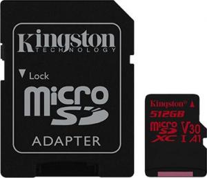 Karta Kingston Canvas React MicroSDXC 512 GB Class 10 UHS-I/U3 A1 V30 (SDCR/512GB) 1