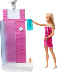 Lalka Barbie Barbie Mebelki i lalka zestaw z łazienką (DVX51/FXG51) 1