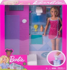 Lalka Barbie Barbie Mebelki i lalka zestaw z łazienką (DVX51/FXG51) 3