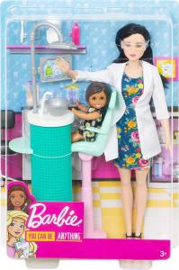 Lalka Barbie Mattel Kariera - Dentystka brunetka (FXP17) 5