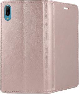 TelForceOne Pokrowiec Smart Magnetic do Huawei Y6 2019 różowo-złoty 2
