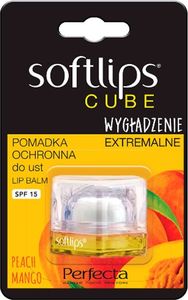 Perfecta PERFECTA_Softlips Cube Extremalne Wygładzenie pomadka ochronna do ust SPF15 Mango 6,5g 1