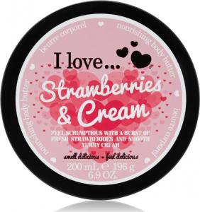 I love Masło do ciała Nourishing Body Butter Strawberries & Cream 200ml 1