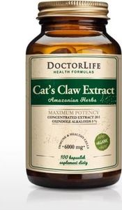 Doctor Life DOCTOR LIFE_Cat’s Claw Ekstrakt koci pazur 6000mg suplement diety 100 kapsułek 1