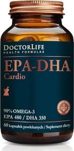 Doctor Life DOCTOR LIFE_EPA-DHA Cardio 90% Omega-3 EPA 480/ DHA 350 suplement diety 60 kapsułek 1