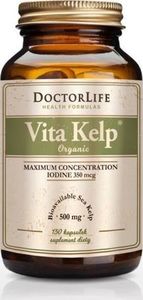Doctor Life DOCTOR LIFE_Vita Kelp Organic 500mg organiczny jod suplement diety 150 kapsułek 1