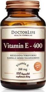 Doctor Life DOCTOR LIFE_Vitamin E-400 268mg suplement diety 100 kapsułek 1