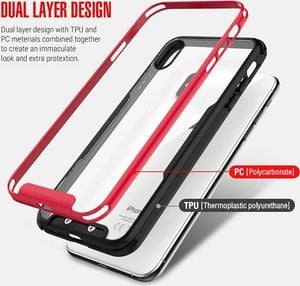 Zizo Zizo Fuse Case - Etui Iphone Xs Max + Szkło Ochronne Hartowane Na Ekran (red/black) 4