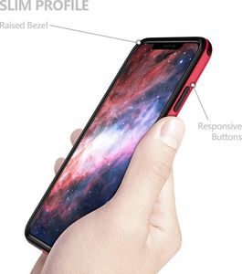 Zizo Zizo Fuse Case - Etui Iphone Xs / X + Szkło Ochronne Hartowane Na Ekran (red/black) 5