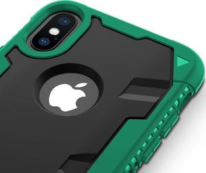 Zizo Zizo Proton Case - Pancerne Etui Iphone X Ze Szkłem 9h Na Ekran (emerald Green/solid Black) 7