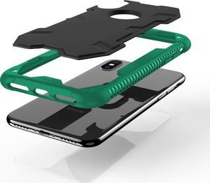 Zizo Zizo Proton Case - Pancerne Etui Iphone X Ze Szkłem 9h Na Ekran (emerald Green/solid Black) 8