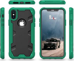 Zizo Zizo Proton Case - Pancerne Etui Iphone X Ze Szkłem 9h Na Ekran (emerald Green/solid Black) 9
