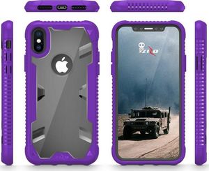 Zizo Zizo Proton Case - Pancerne Etui Iphone X Ze Szkłem 9h Na Ekran (purple/trans Clear) 8