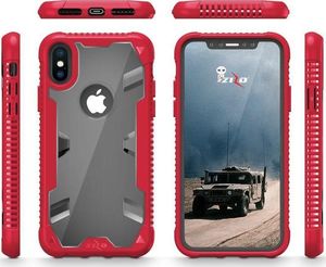 Zizo Zizo Proton Case - Pancerne Etui Iphone X Ze Szkłem 9h Na Ekran (crimson Red/trans Clear) 8