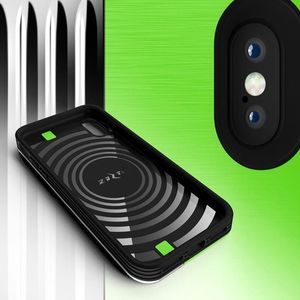 Zizo Zizo Retro Series - Etui Iphone X Z Kieszenią Na Karty + Podstawka + Szkło 9h Na Ekran (neon Green/silver) 8