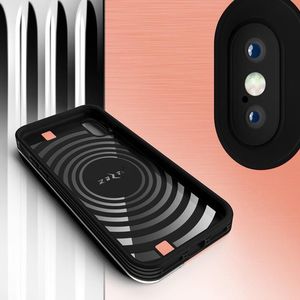 Zizo Zizo Retro Series - Etui Iphone X Z Kieszenią Na Karty + Podstawka + Szkło 9h Na Ekran (peach/silver) 8