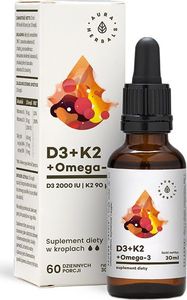 Aura Herbals AURA HERBALS_Witamina D3 + K2 + Omega 3 suplement diety 30ml 1