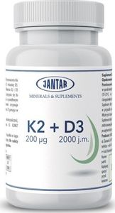 Jantar JANTAR_Witamina K2 200µg + D3 2000IU suplement diety 90 kapsułek 1