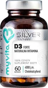 MYVITA MYVITA_Silver Biotyna Forte 2500µg 100% czysty suplement diety 60 kapsułek 1