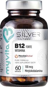 MYVITA MYVITA_Silver Witamina B12 Forte 100µg 100% czysty suplement diety 60 kapsułek 1