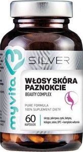 MYVITA MYVITA_Silver Włosy Skóra Paznokcie suplement diety 60 kapsułek 1