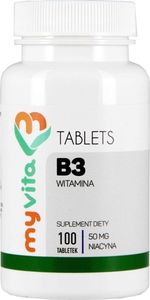 MYVITA MYVITA_Witamina B3 50mg suplement diety 100 tabletek 1