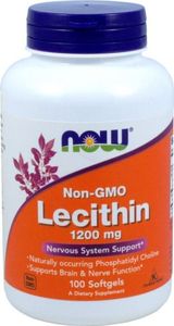NOW NOW_Lecithin 1200mg lecytyna suplement diety 100 kapsułek 1