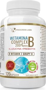 Progress PROGRESS LABS_Witamina B Complex 200% RWS suplement diety 120 kapsułek 1