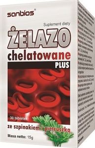 Sanbios SANBIOS_Żelazo Chelatowane Plus suplement diety 30 tabletek 1