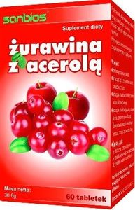 Sanbios SANBIOS_Żurawina z Acerolą suplement diety 60 tabletek 1