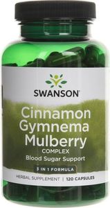 Swanson SWANSON_Cinamon Gymnema Mulberry suplement diety 120 kapsułek 1