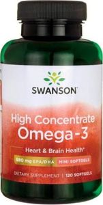 Swanson SWANSON_High Concentrate Omega 3 suplement diety 120 kapsułek 1