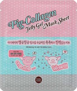 Holika Holika HOLIKA HOLIKA_Pig-Collagen Jelly Gel Mask Sheet rozjaśniająca przeciwzmarszczkowa hydrożelowa maseczka do twarzy 25ml 1