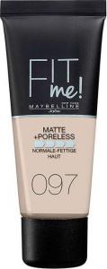 Maybelline  Podkład do twarzy Fit Me Matte&Poreless Foundation 97 Natural Porcelain 30ml 1