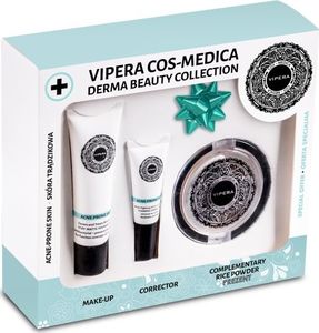 Cos-Medica Derma Beauty Collection zestaw 02 do cery trądzikowej fluid 25ml + korektor 8ml + puder ryżowy 1