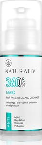 Naturativ 360 Aox Mask For Face Neck & Cleavage maska kojąco-napinająca do twarzy szyi i dekoltu 100ml 1